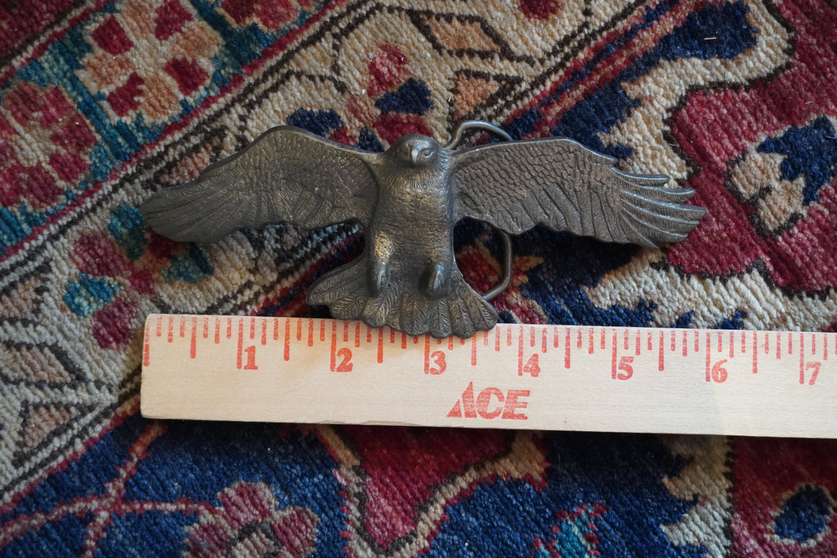 Brass Eagle with Wings Spread Belt Buckle