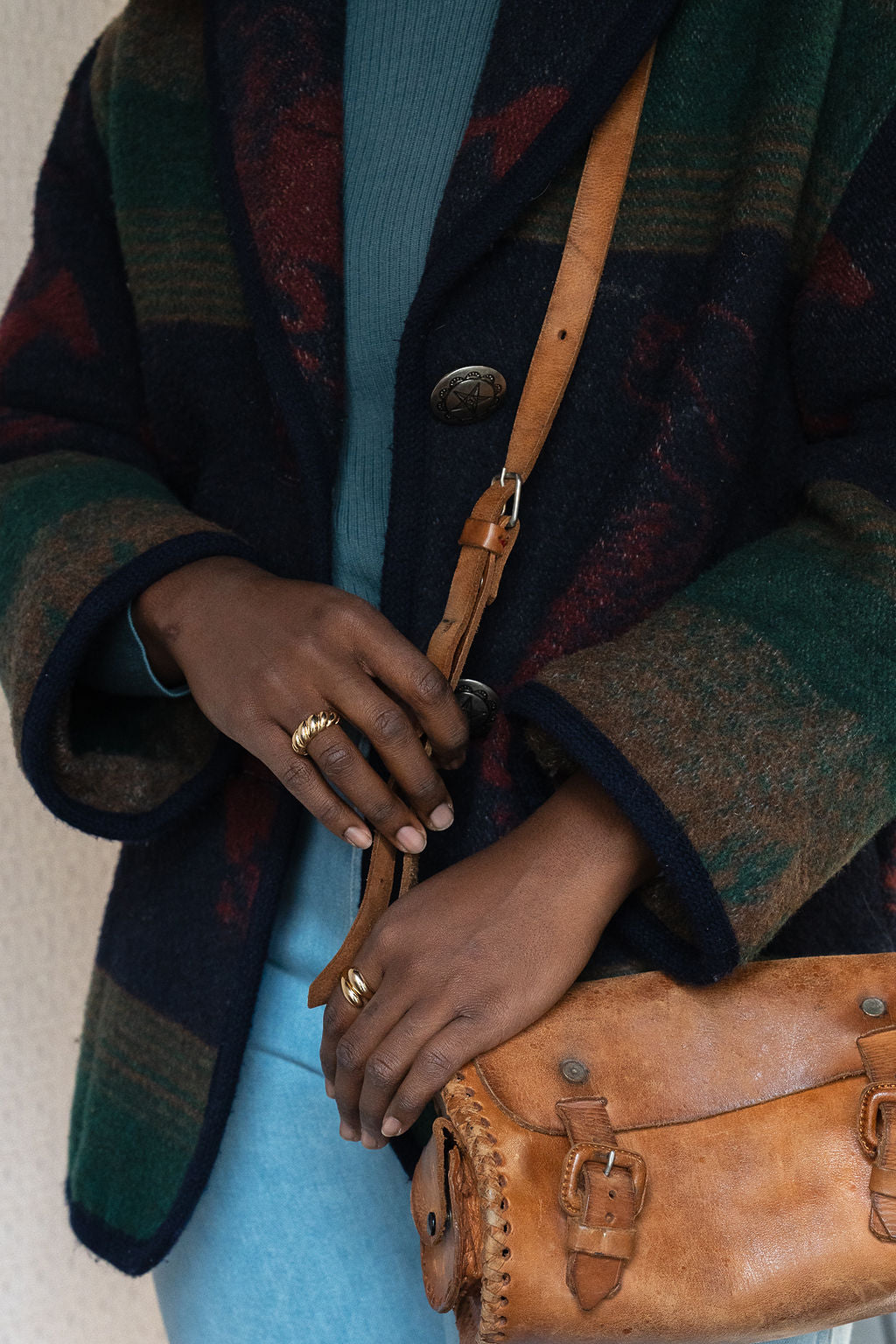 Leather Moto Pouch Bag