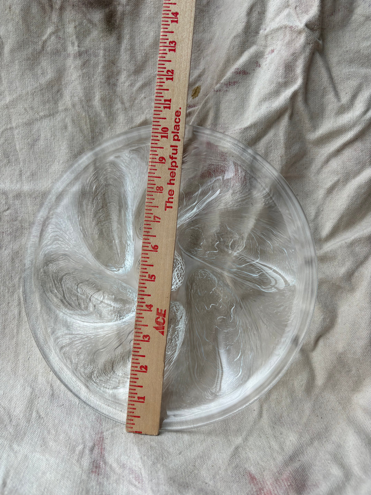 Pressed Glass Oyster Plate