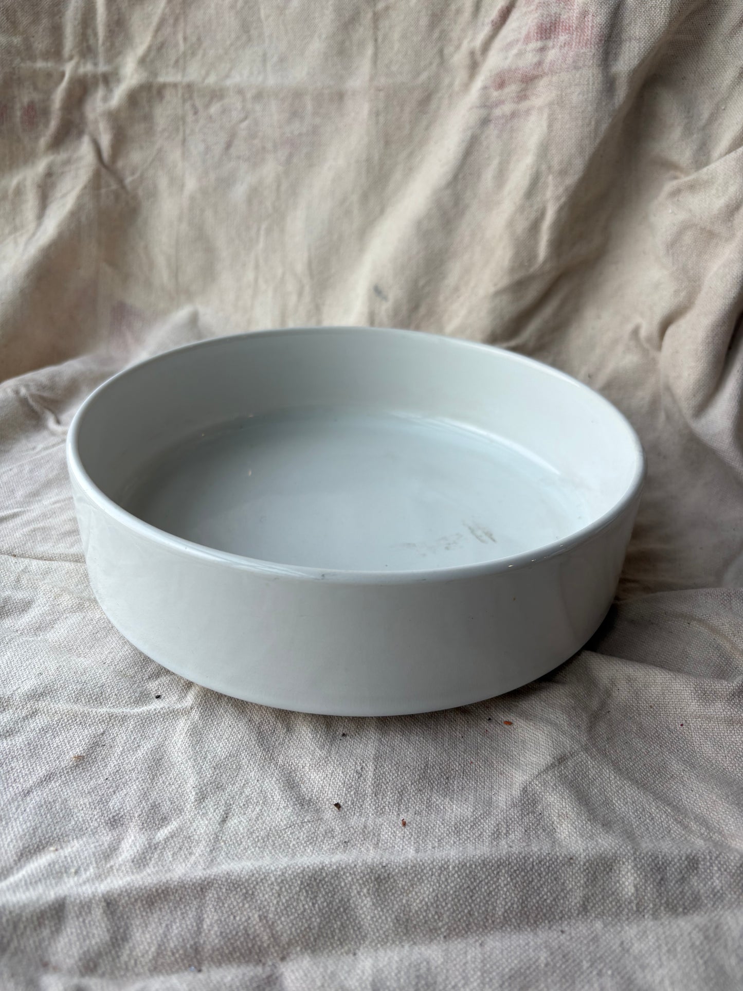 Mid-Century White Decor Bowl