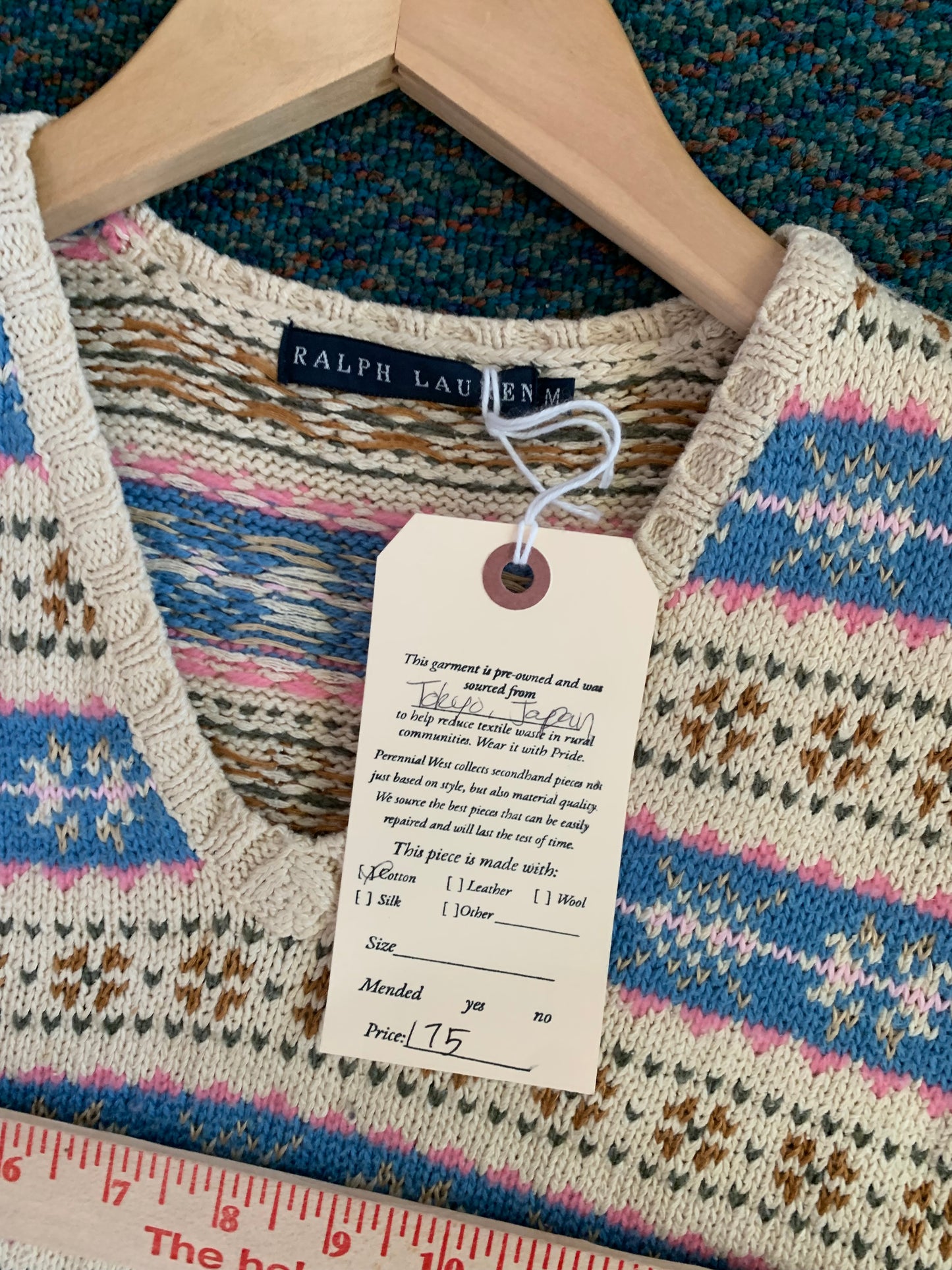 Ralph Lauren Fair Isle V Neck Sweater Vest