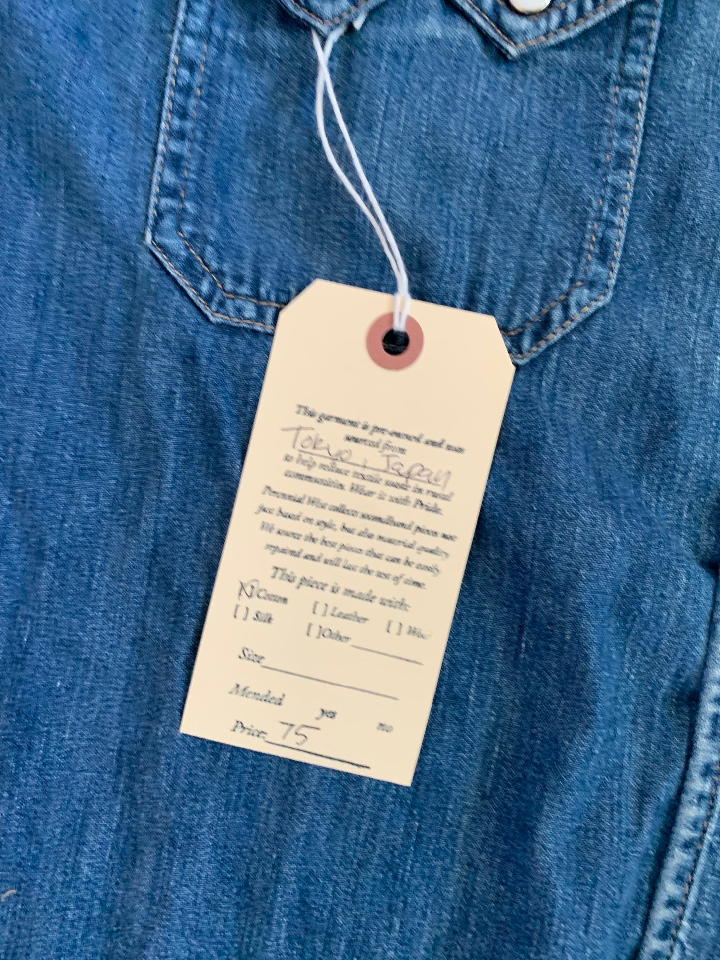 Edwin Worn In Denim Rancher Pear Snap