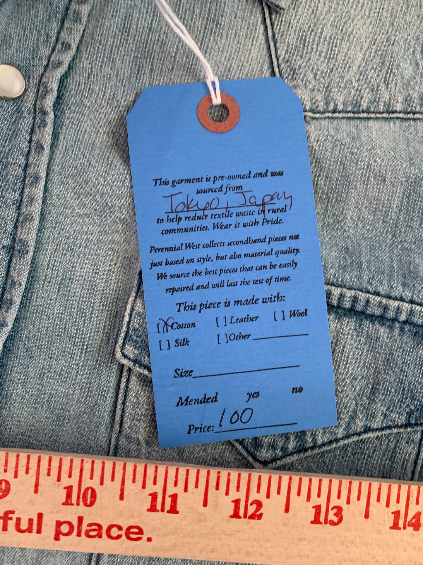 Lee Distressed Denim Pearl Snap Shirt