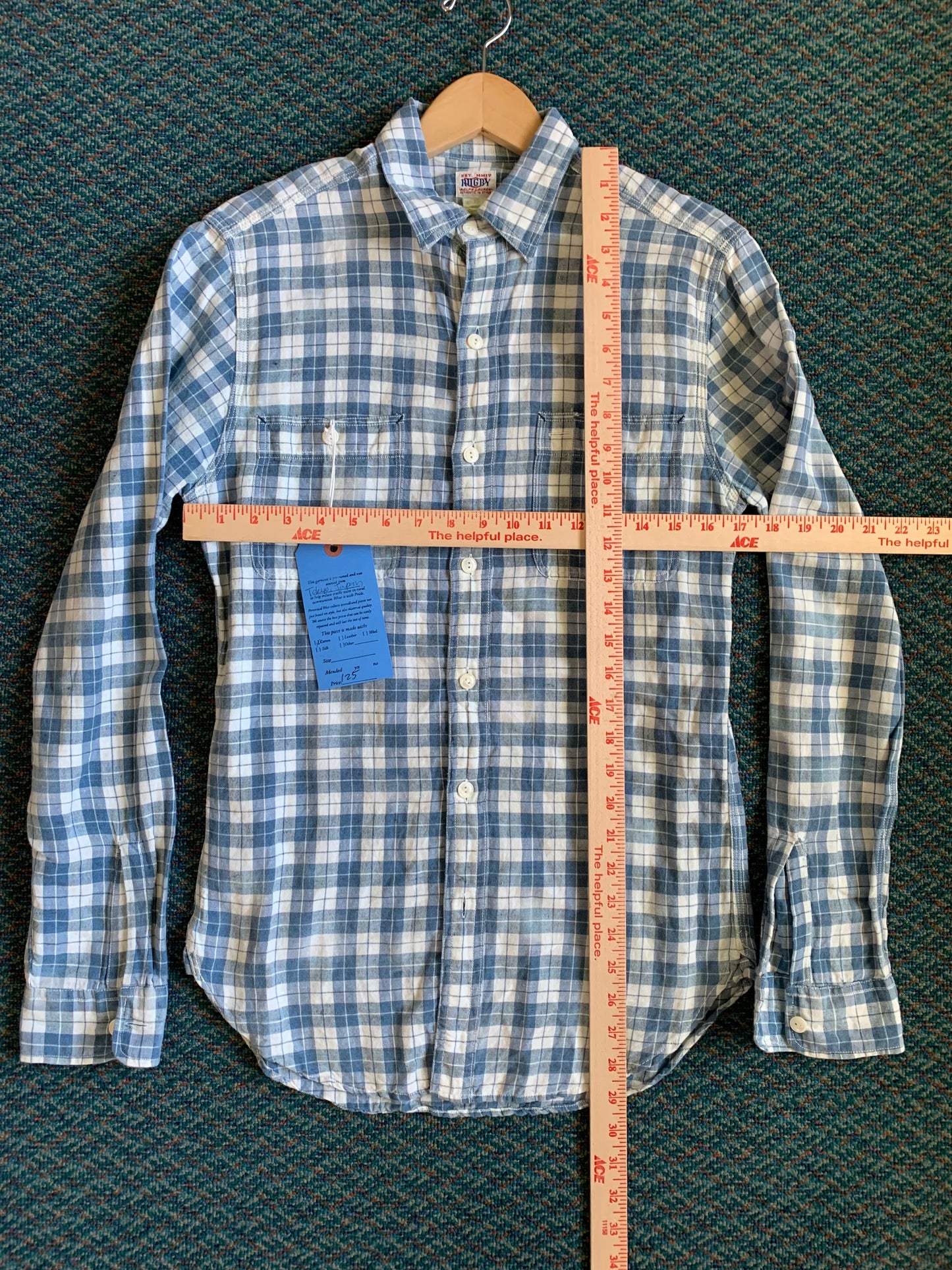 Vintage Rugby by Ralph Lauren Linen Plaid Button Down