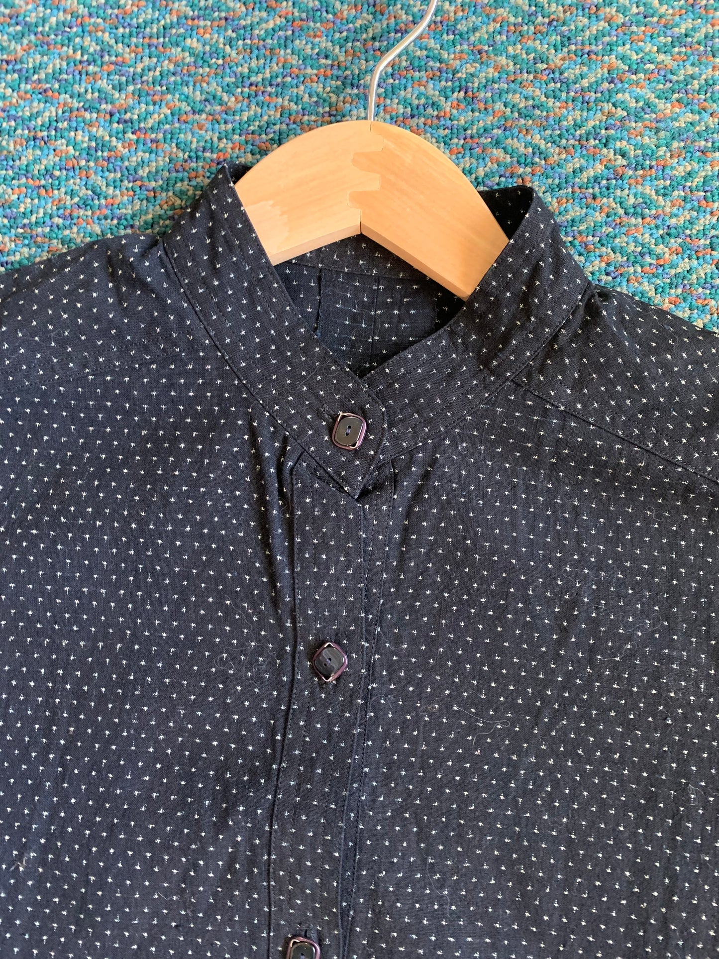 Handmade Antique Kimono Button Down Shirt