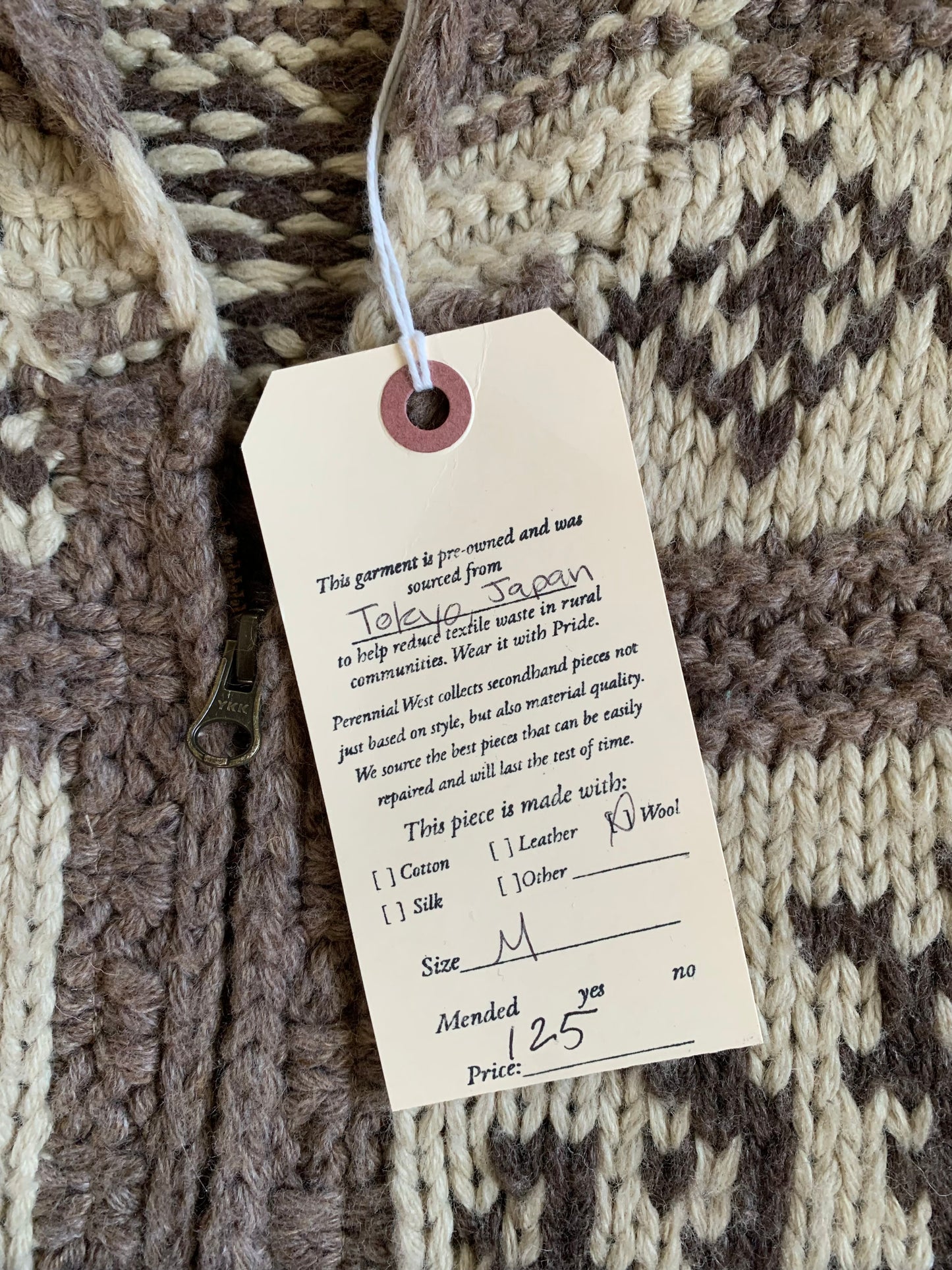 Vintage Reindeer Knit Wool Vest