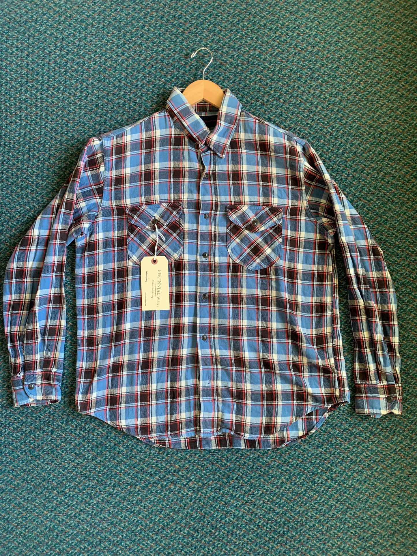 Edwin Cotton Plaid Button Down