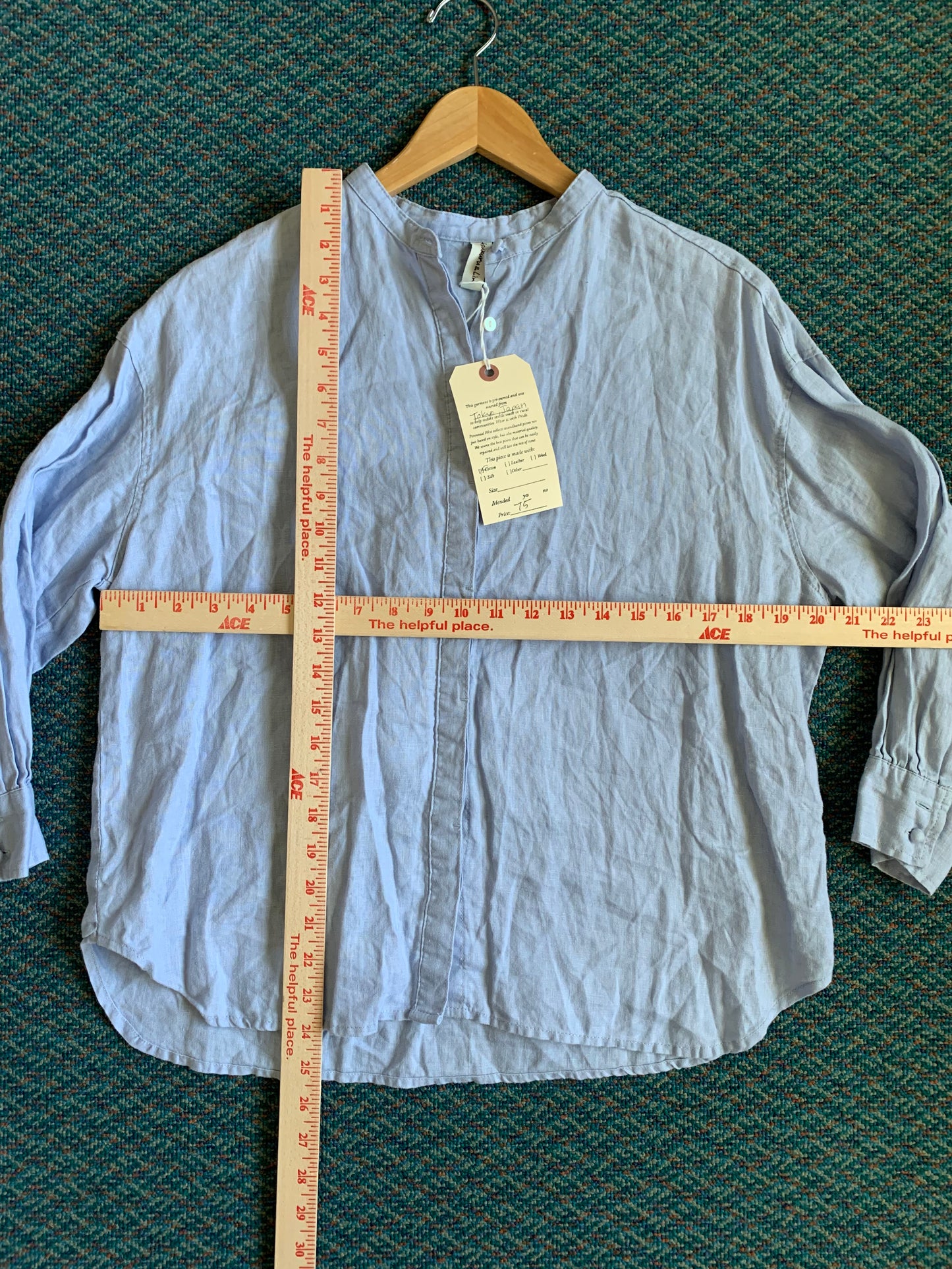 Lilac Purple Linen Button Down Top