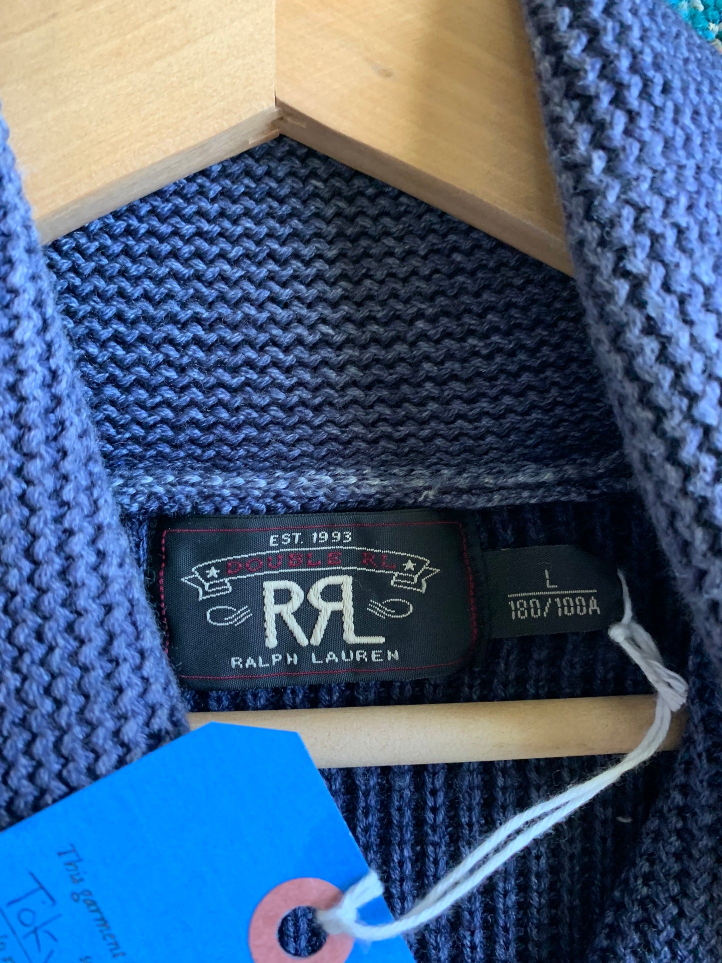 RRL Wool Blend Fisherman Cardigan Sweater