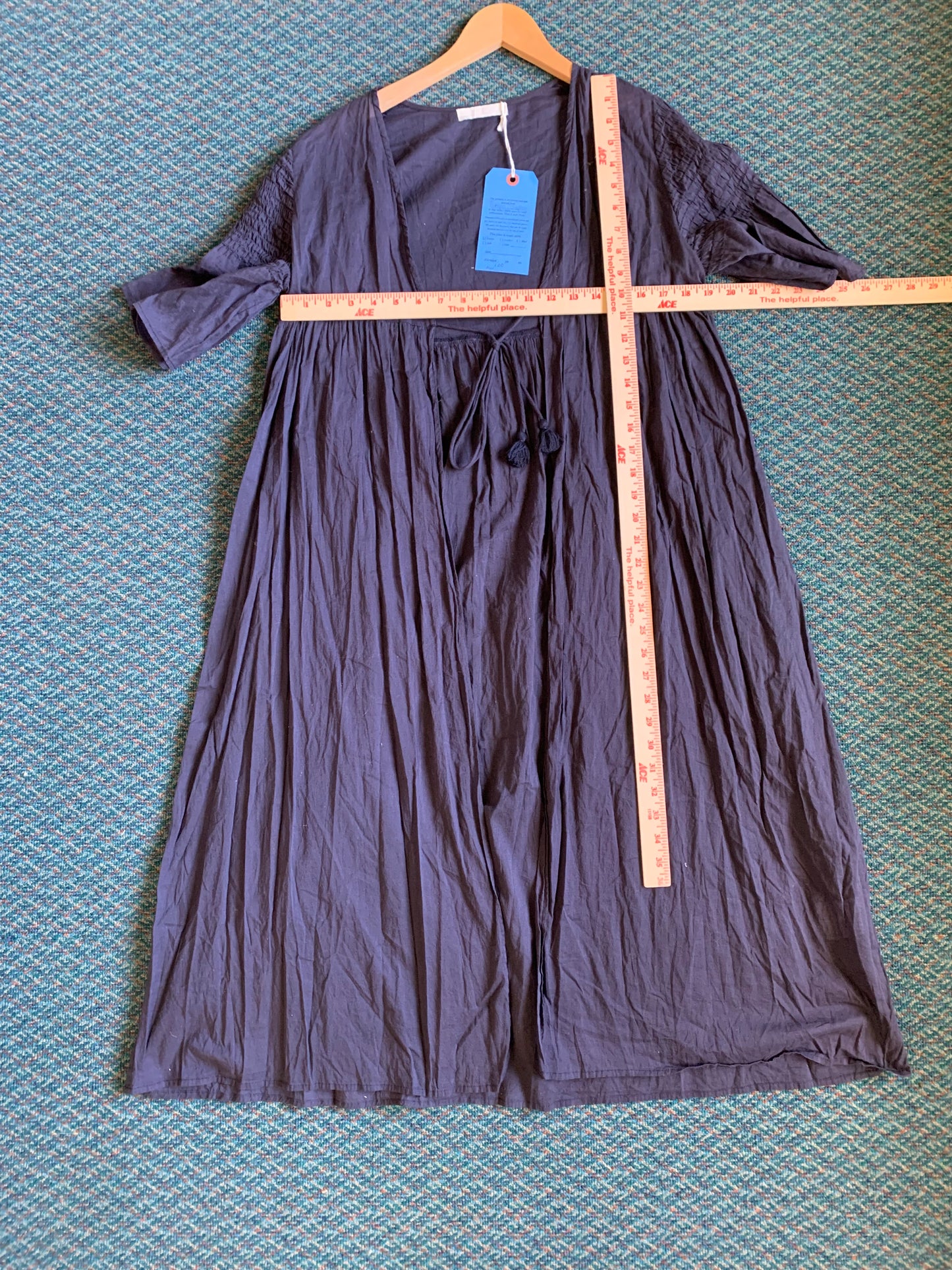 Cotton Cover Up Duster with a Tie Waist