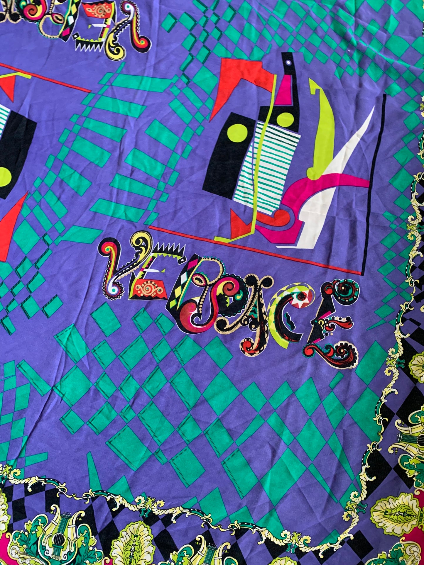 Versace Sheer Silk Blanket Scarf
