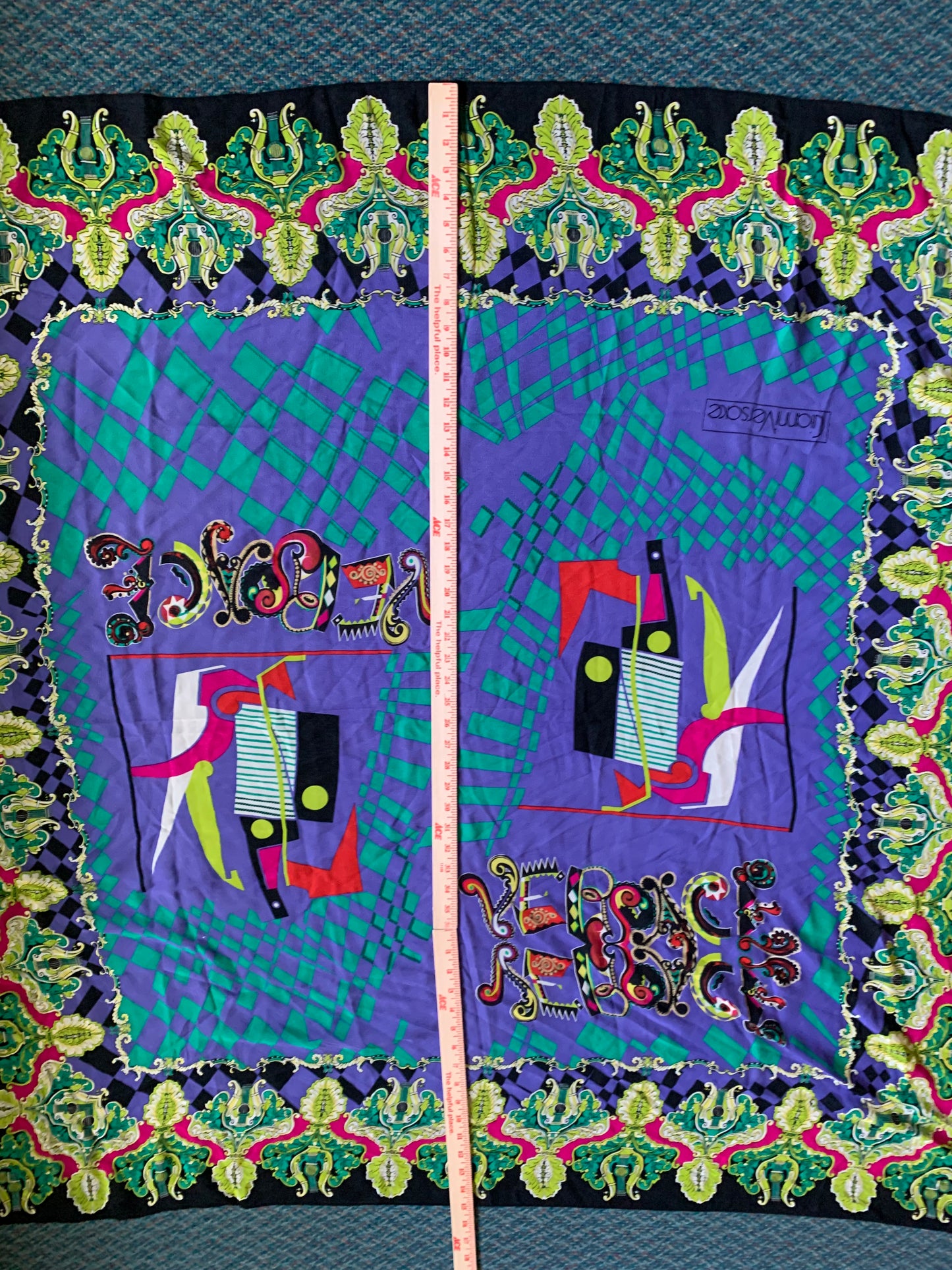 Versace Sheer Silk Blanket Scarf