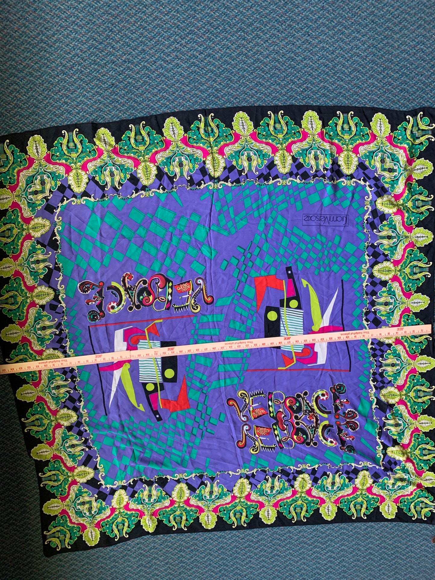 Versace Sheer Silk Blanket Scarf