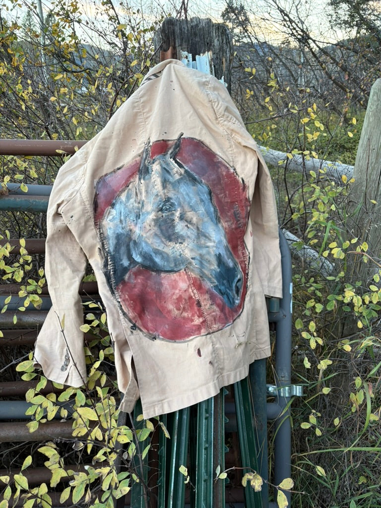 Anna Douglas Smith Handpainted Burberry Dress Jacket