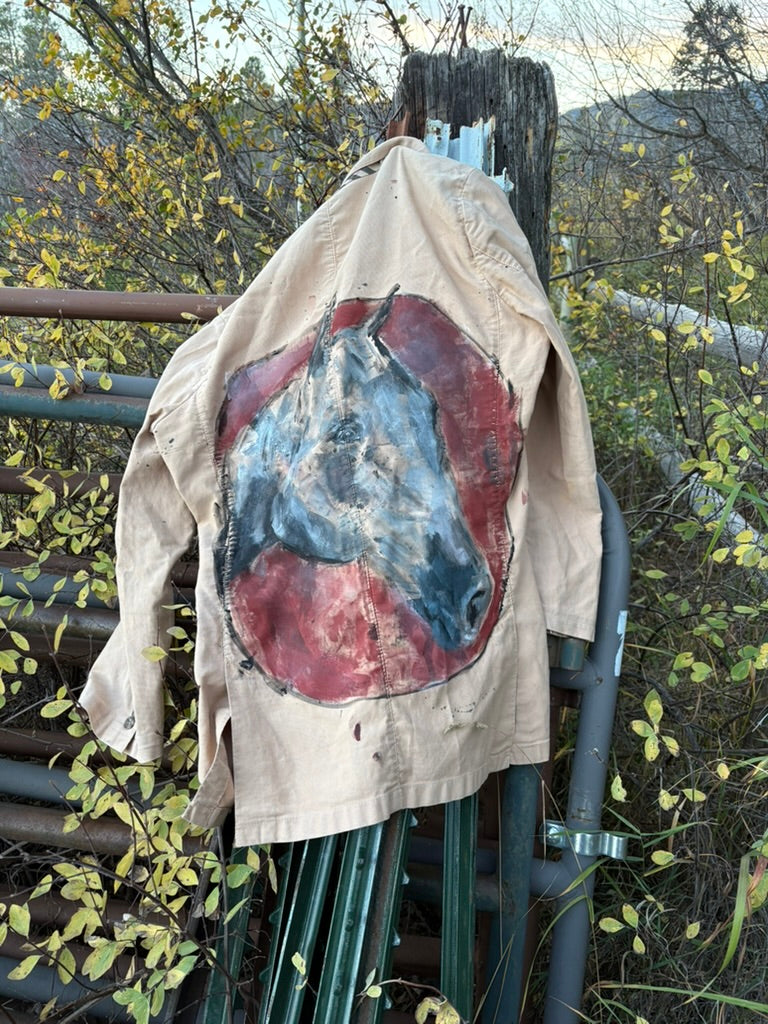 Anna Douglas Smith Handpainted Burberry Dress Jacket