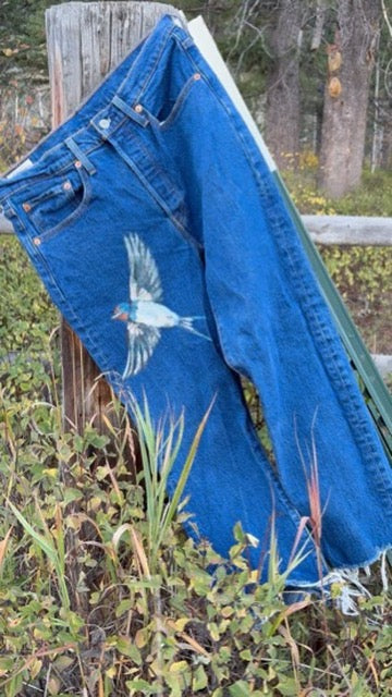 Anna Douglas Smith Handpainted Levi's Crops