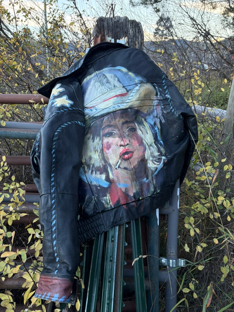 Anna Douglas Smith Handpainted Leather Jacket