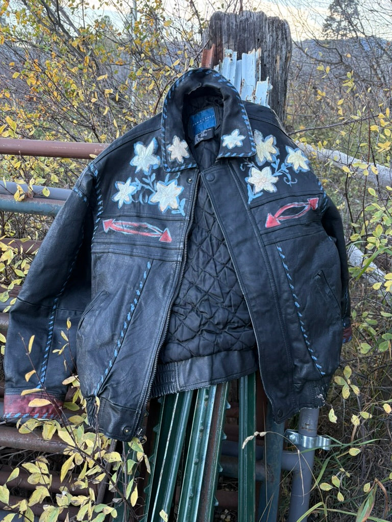 Anna Douglas Smith Handpainted Leather Jacket