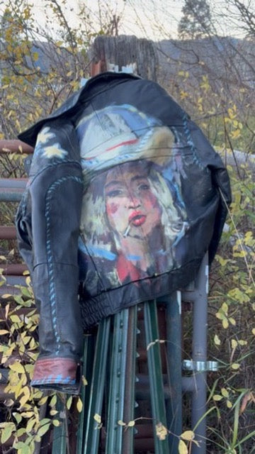Anna Douglas Smith Handpainted Leather Jacket
