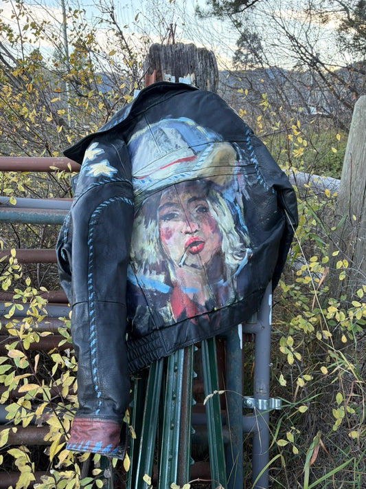 Anna Douglas Smith Handpainted Leather Jacket