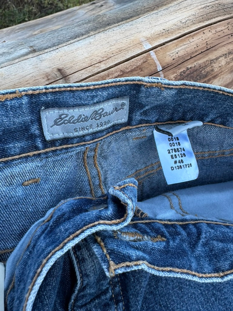 Anna Douglas Smith Handpainted Denim Crop Pants