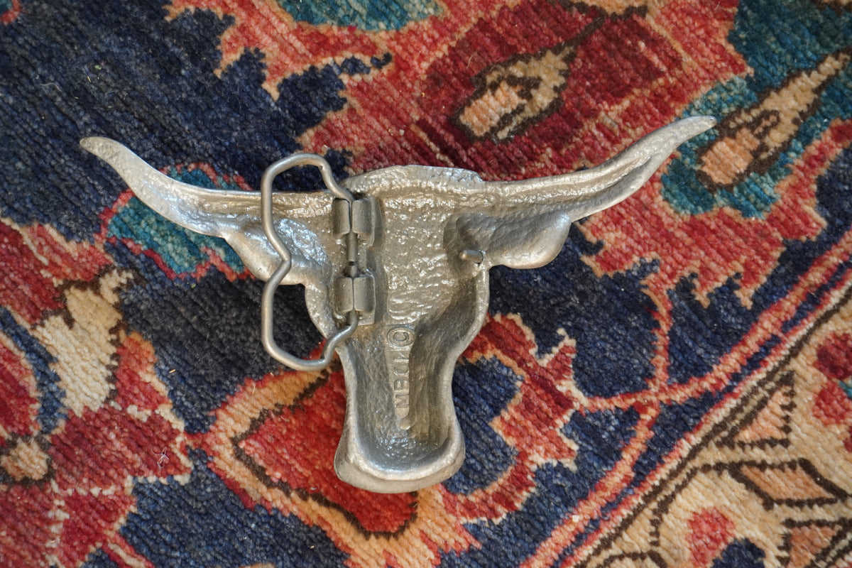Brass Longhorn Steer Belt Buckle