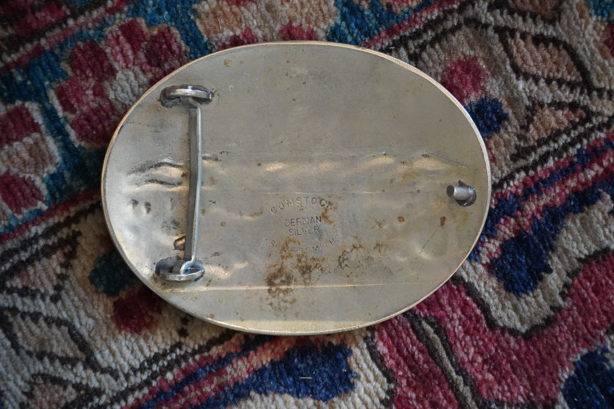 Comstock Barrel Racer w/Ribbon Fame Belt Buckle