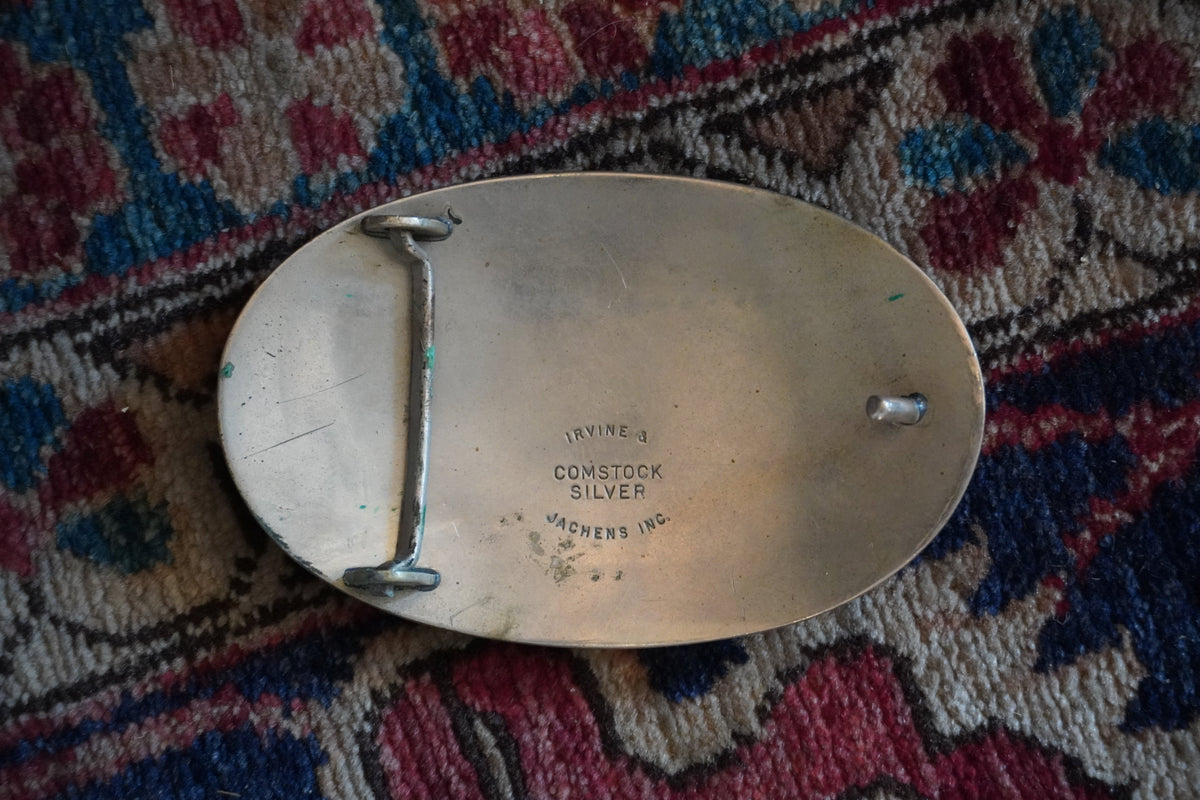 Comstock Sterling Silver Team Roper Belt Buckle