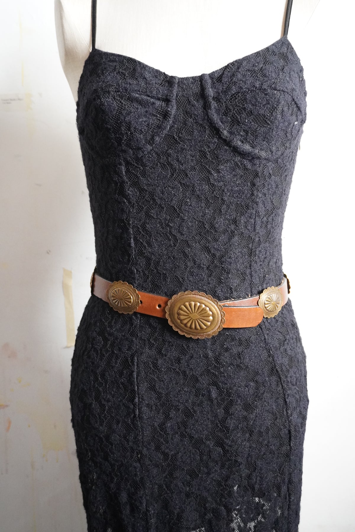 Stamped Brass Mini Concho Belt