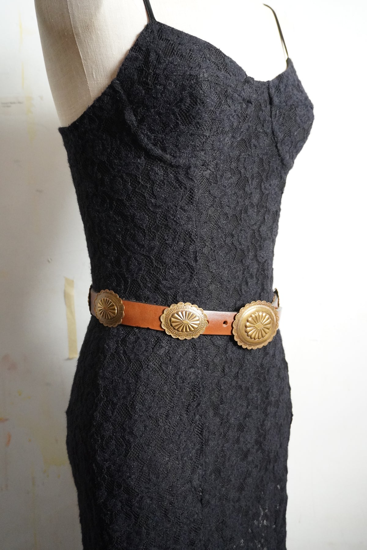 Stamped Brass Mini Concho Belt