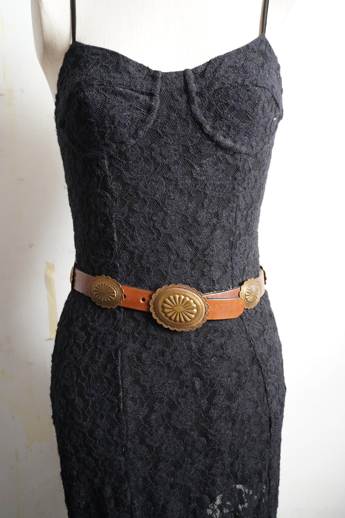 Stamped Brass Mini Concho Belt