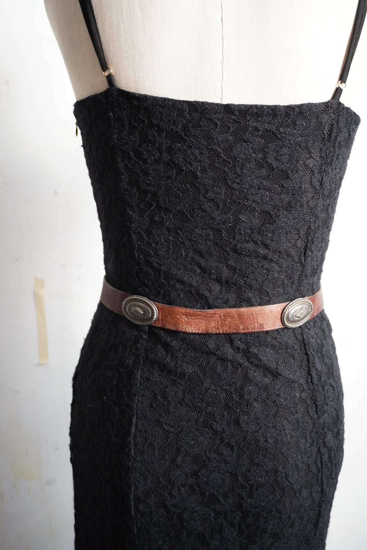 Worn Brown Leather w/Pewter Conchos