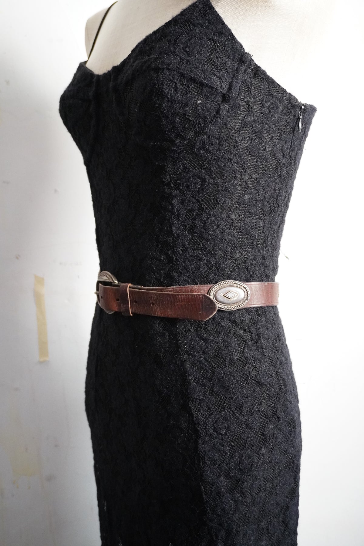 Worn Brown Leather w/Pewter Conchos