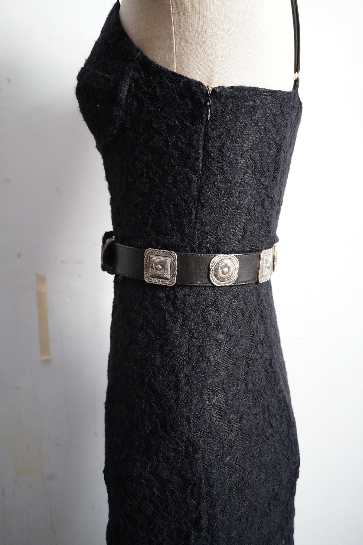 Black Leather w/Southwest Pewter Conchos