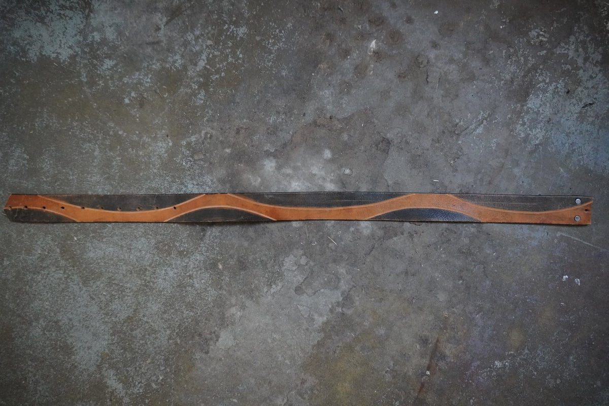Two Tone 70's Style Thick Belt Strap