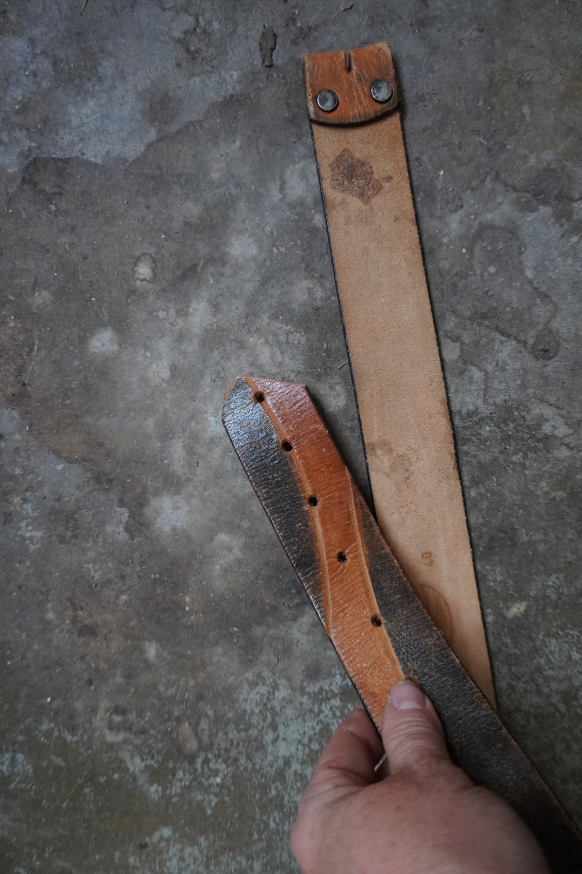 Two Tone 70's Style Thick Belt Strap