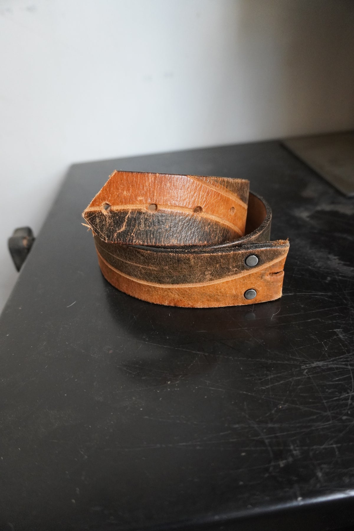 Two Tone 70's Style Thick Belt Strap