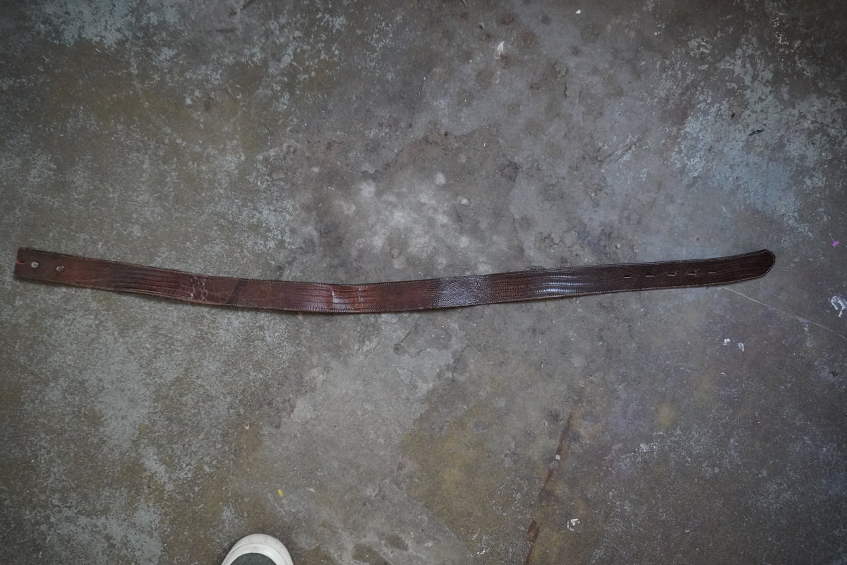 Brown Lizard Skin Belt Strap