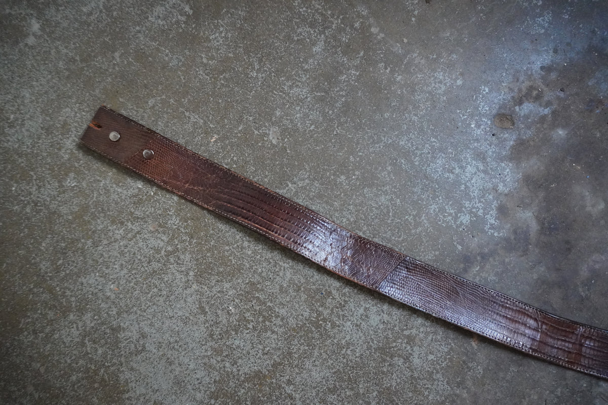 Brown Lizard Skin Belt Strap