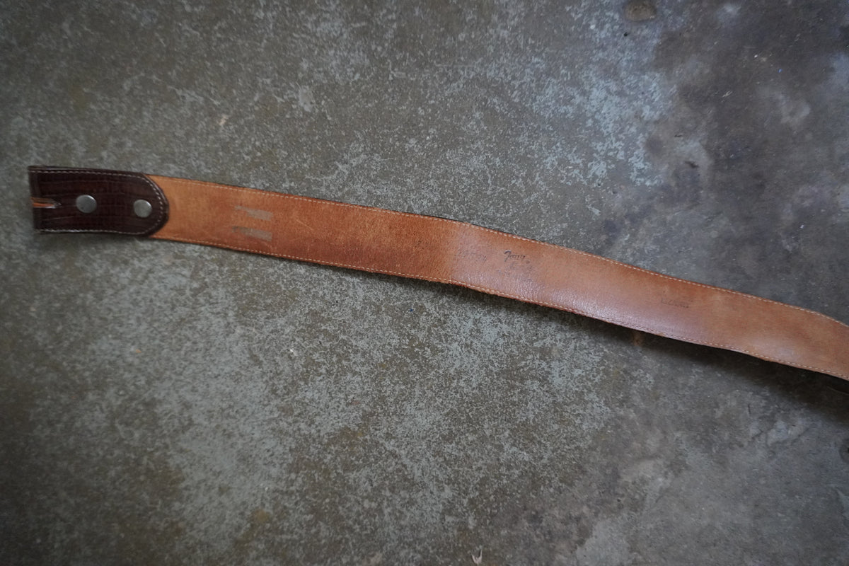 Brown Lizard Skin Belt Strap
