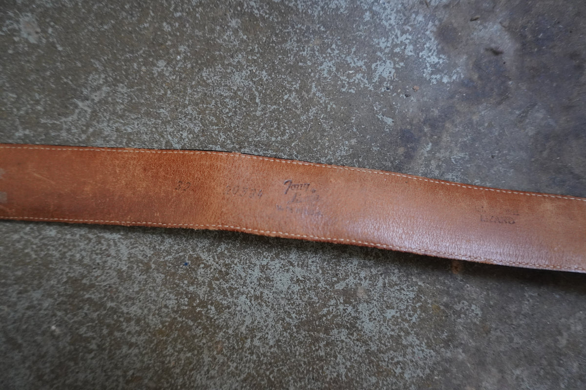 Brown Lizard Skin Belt Strap
