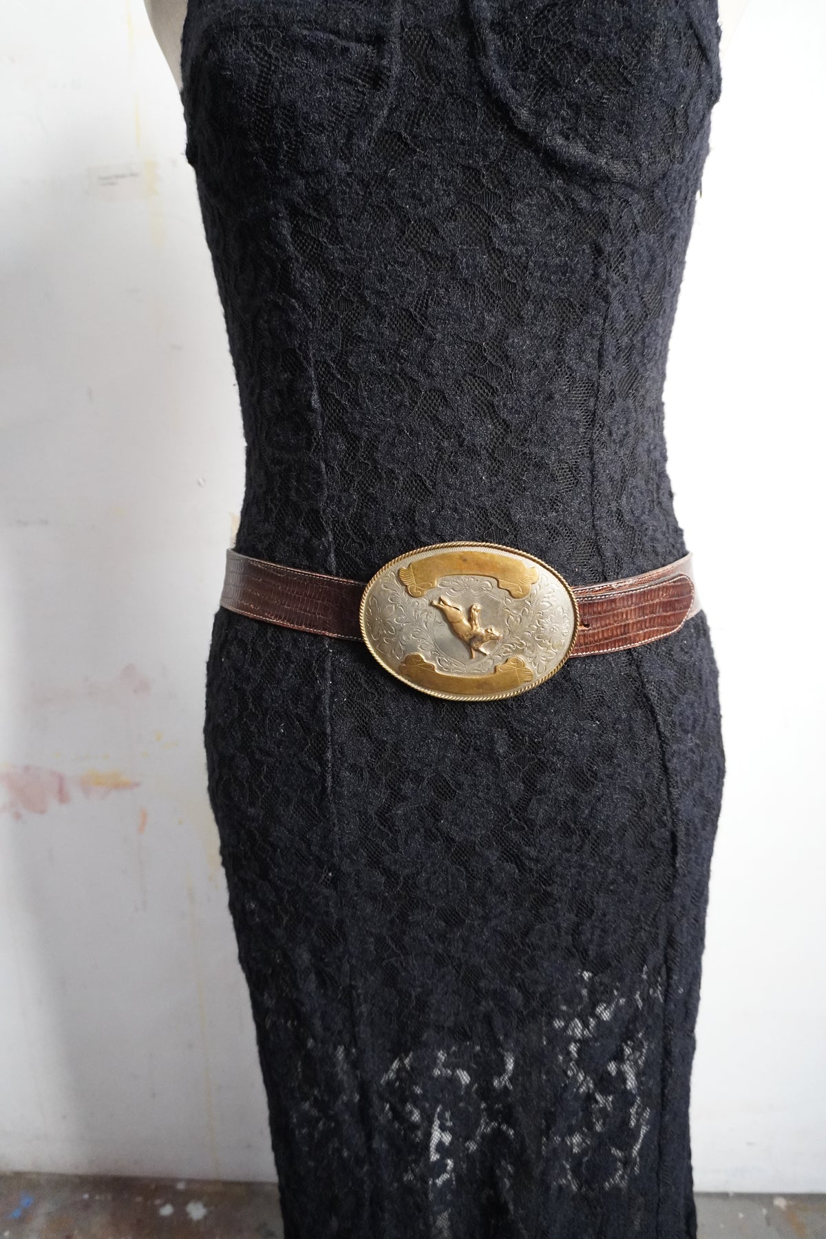 Brown Lizard Skin Belt Strap