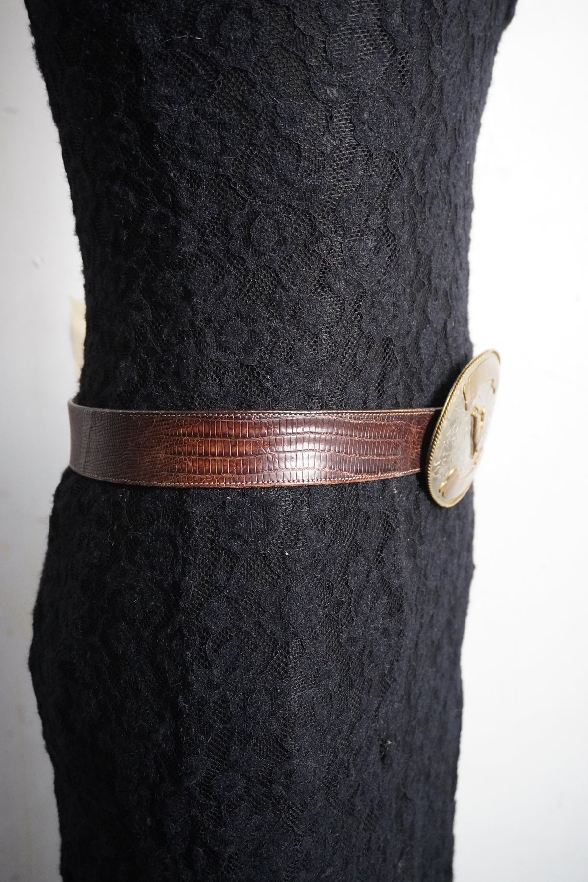 Brown Lizard Skin Belt Strap