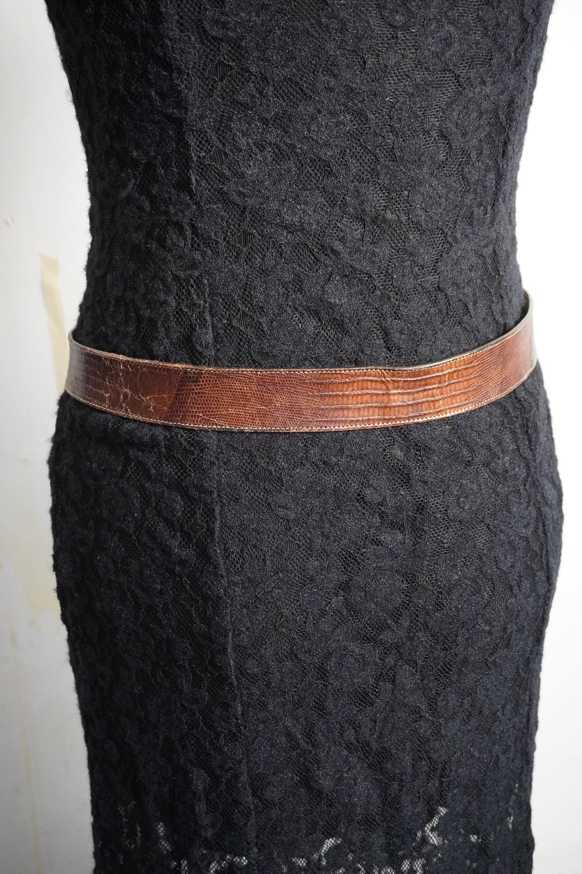 Brown Lizard Skin Belt Strap