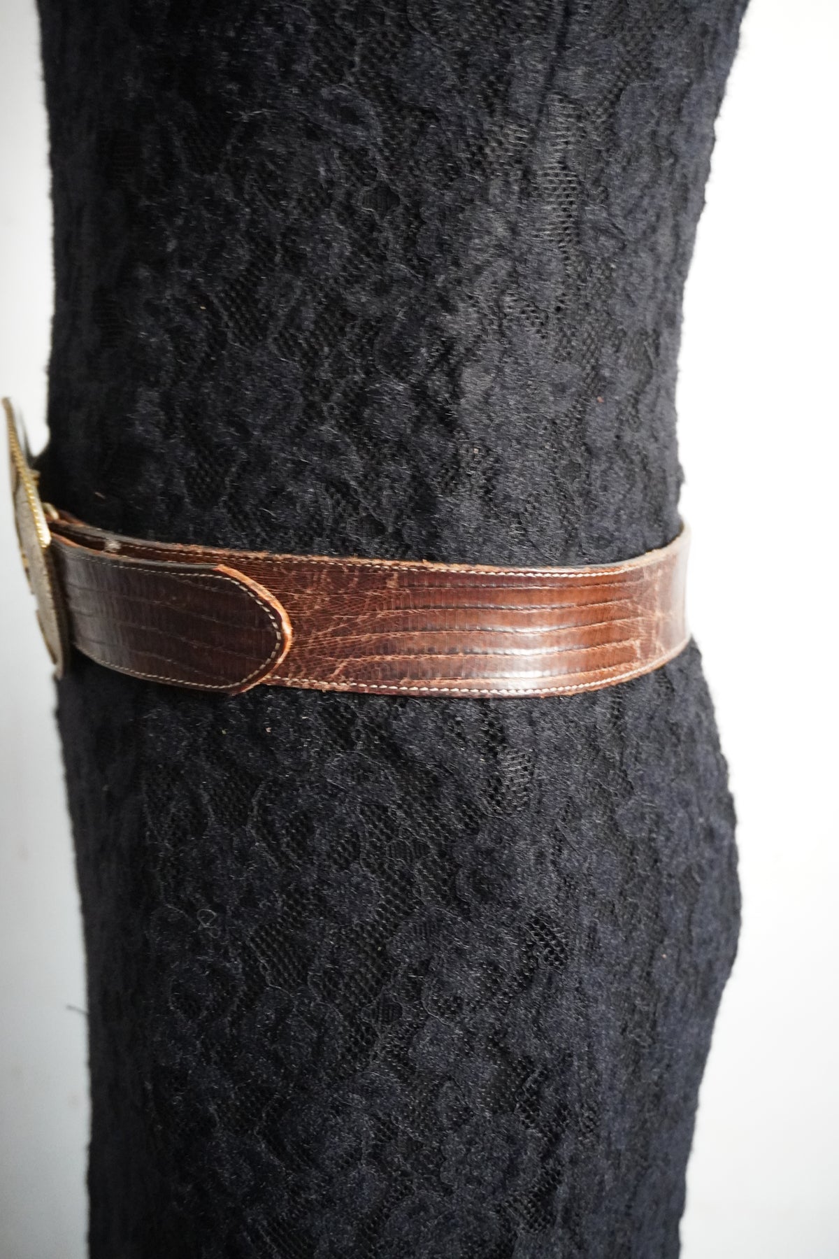 Brown Lizard Skin Belt Strap