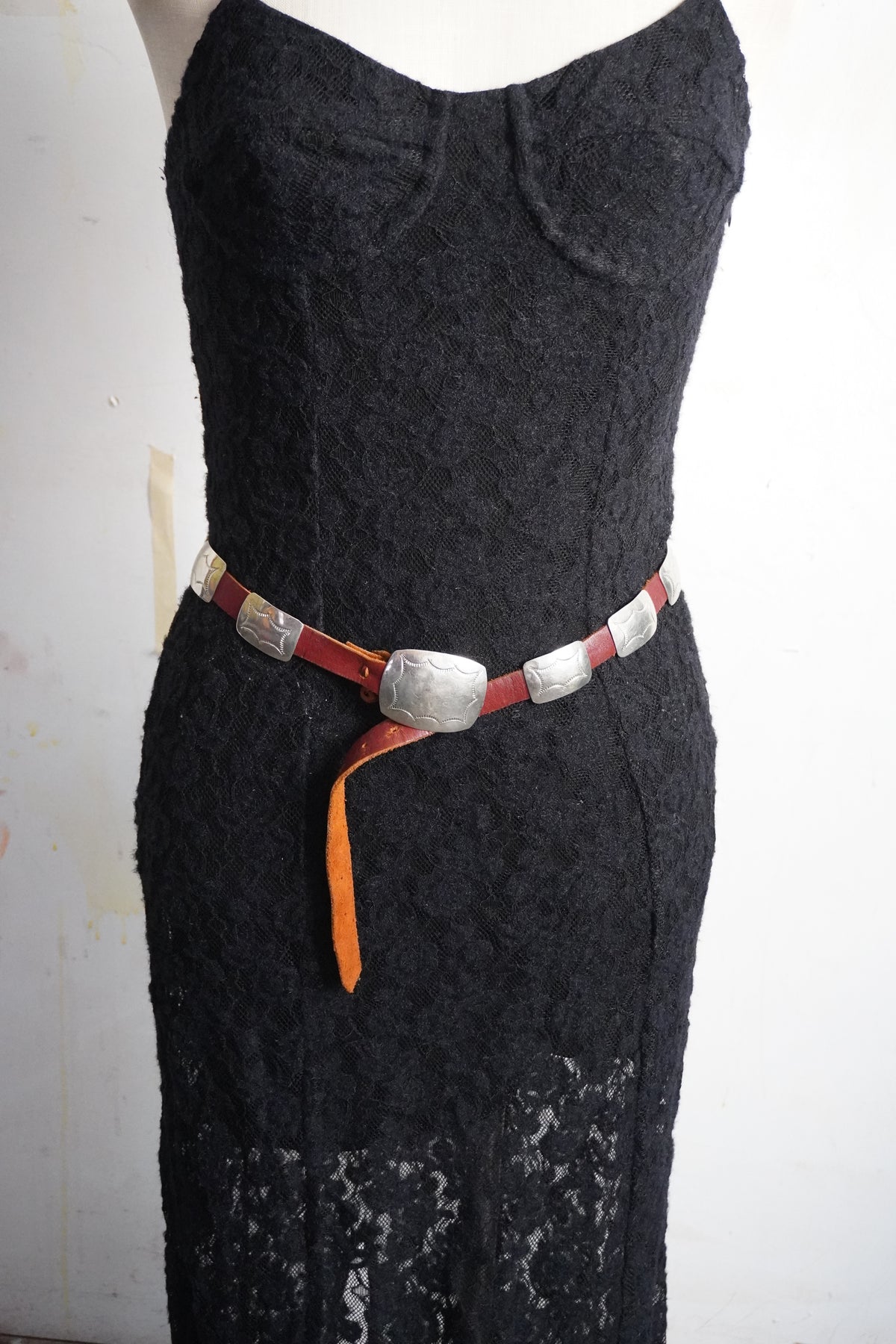 Small Rectangle Sterling Silver Concho Belt