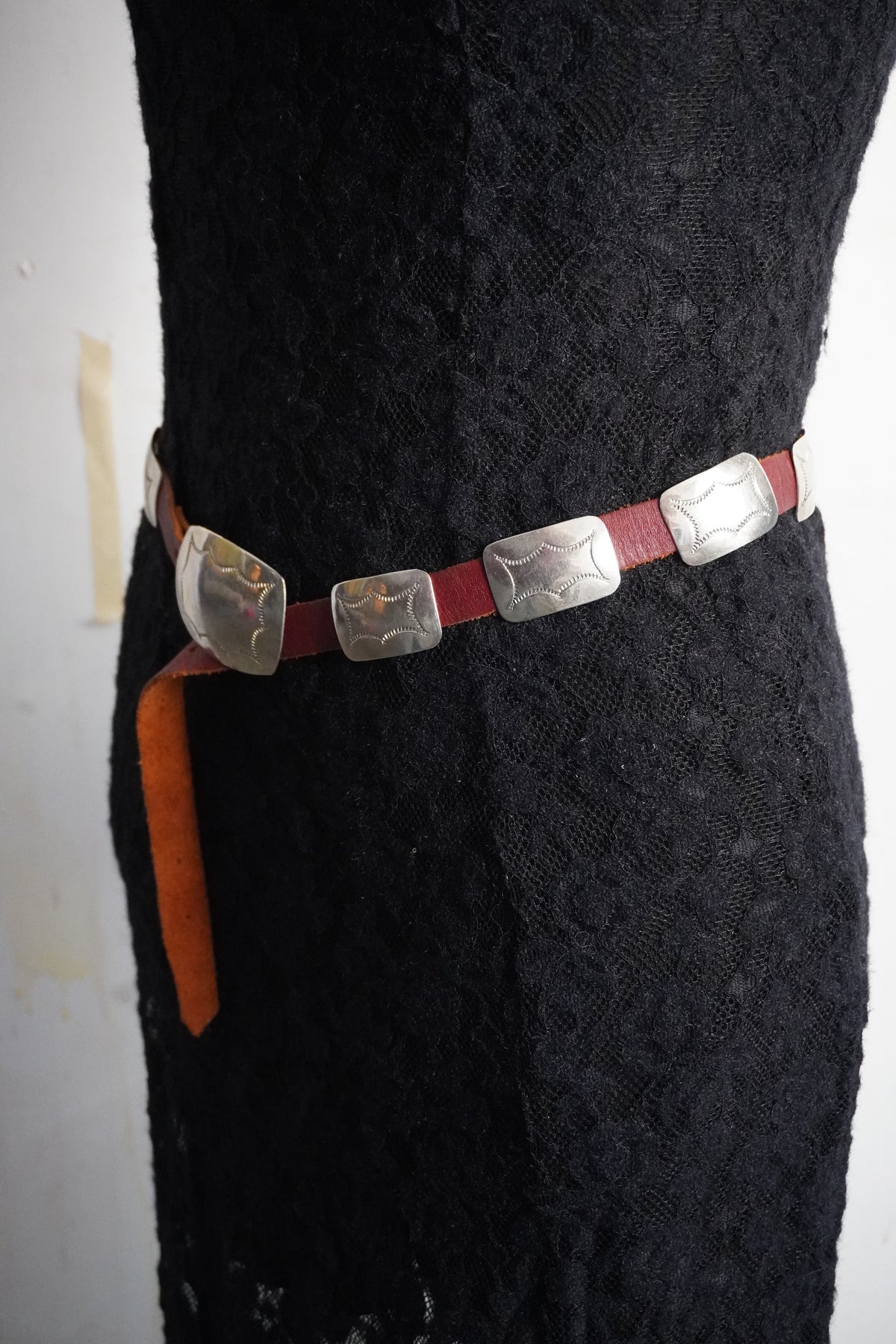 Small Rectangle Sterling Silver Concho Belt