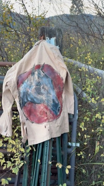 Anna Douglas Smith Handpainted Burberry Dress Jacket