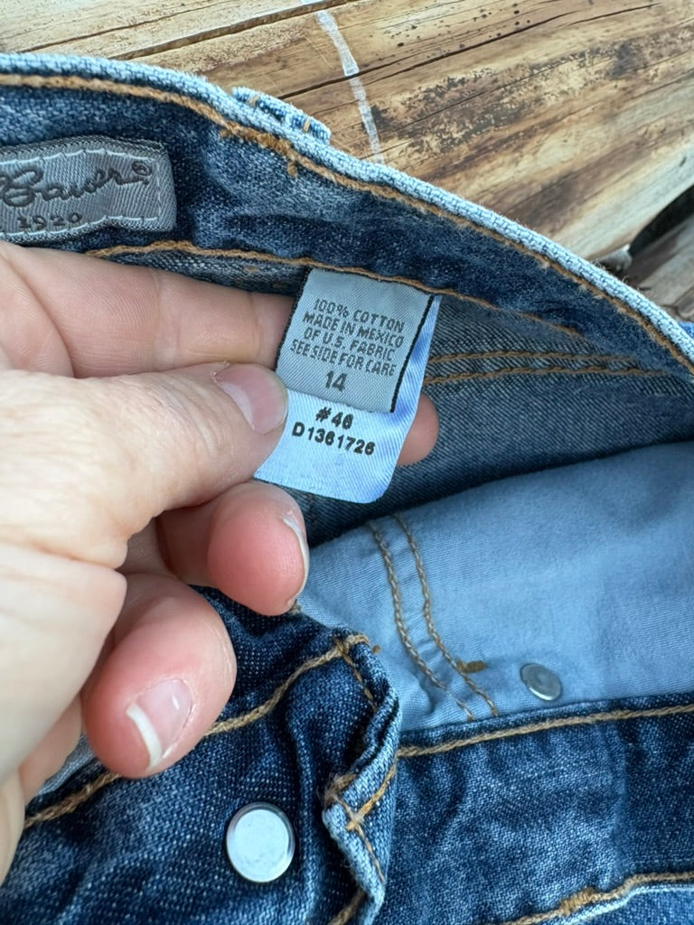 Anna Douglas Smith Handpainted Denim Crop Pants