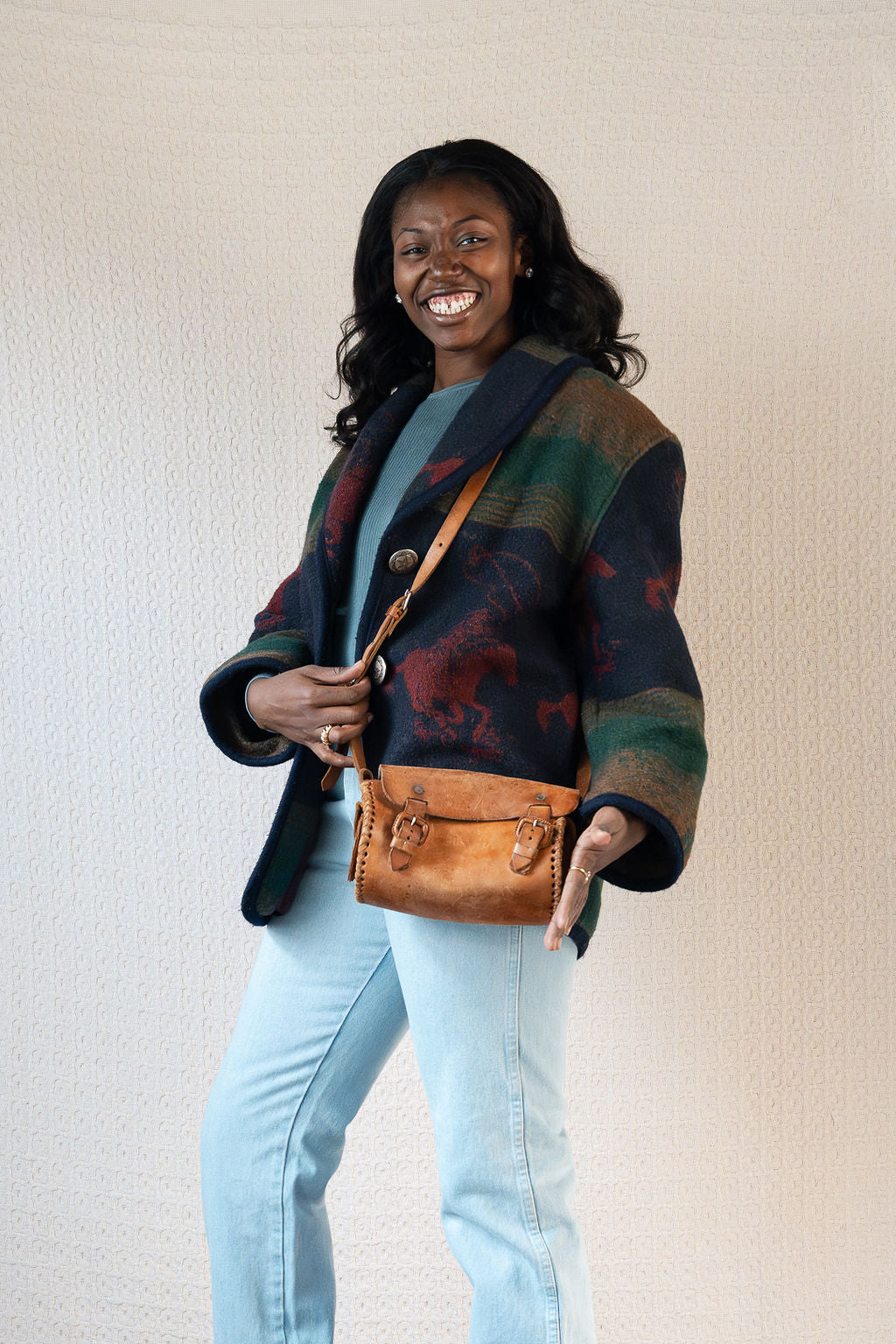 Leather Moto Pouch Bag